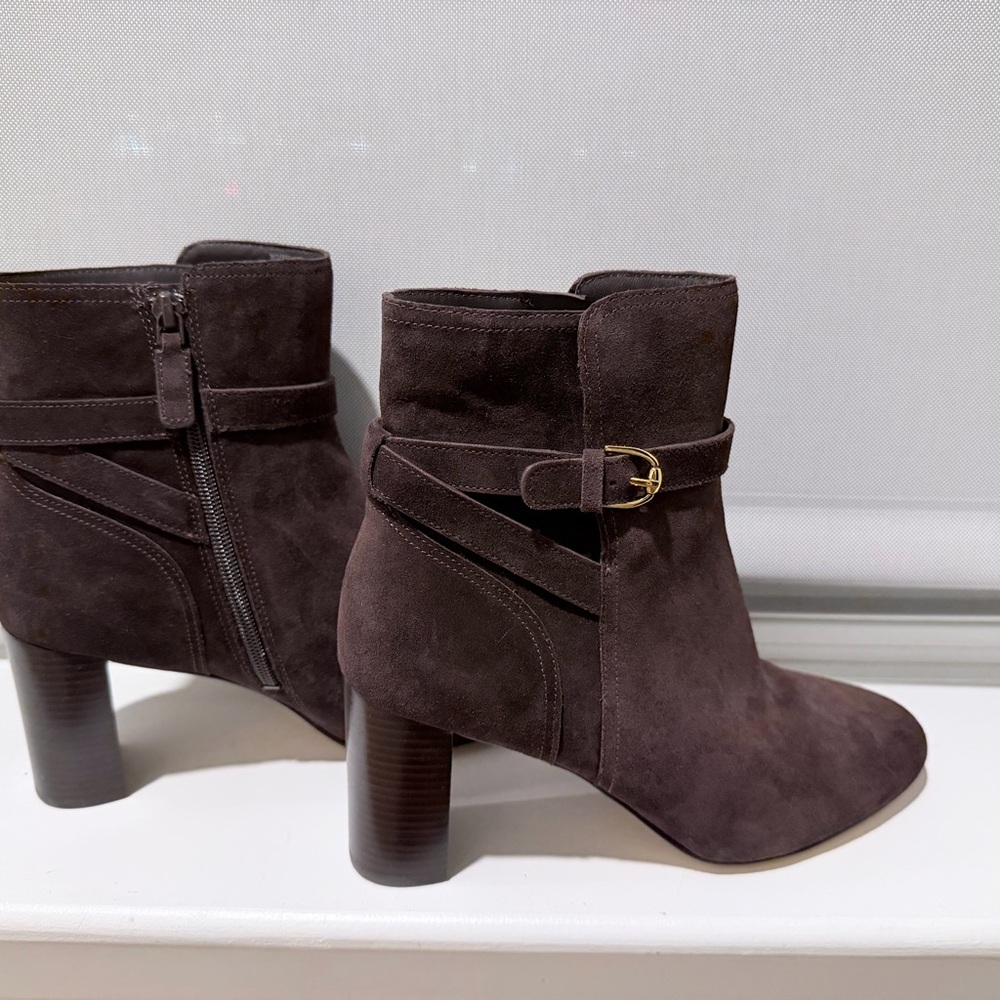 Cole Haan Dark Brown Suede Ankle Bootie